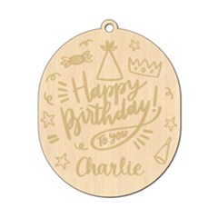 Personalized Happy Birthday Wood Ornament