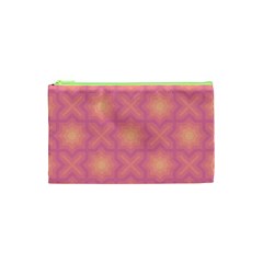 Fuzzy Peach Aurora Pink Stars Cosmetic Bag (xs) by PatternSalad