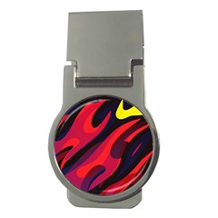 Abstract Fire Flames Grunge Art, Creative Money Clips (round)  by nateshop