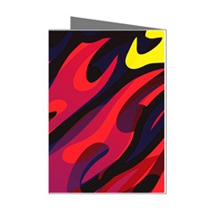 Abstract Fire Flames Grunge Art, Creative Mini Greeting Cards (pkg Of 8) by nateshop