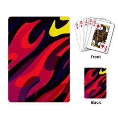 Abstract Fire Flames Grunge Art, Creative Playing Cards Single Design (rectangle) by nateshop