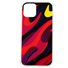 Abstract Fire Flames Grunge Art, Creative Iphone 12 Pro Max Tpu Uv Print Case