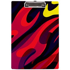 Abstract Fire Flames Grunge Art, Creative A4 Acrylic Clipboard by nateshop