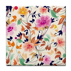 Abstract Floral Background Face Towel by nateshop