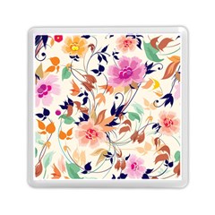 Abstract Floral Background Memory Card Reader (square) by nateshop