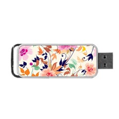 Abstract Floral Background Portable Usb Flash (one Side) by nateshop