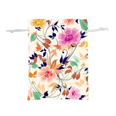 Abstract Floral Background Lightweight Drawstring Pouch (l) by nateshop