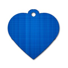 Blue Abstract, Background Pattern Dog Tag Heart (two Sides) by nateshop