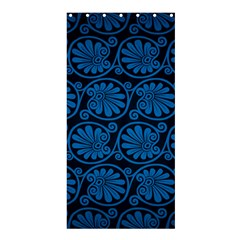 Blue Floral Pattern Floral Greek Ornaments Shower Curtain 36  X 72  (stall)  by nateshop