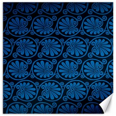 Blue Floral Pattern Floral Greek Ornaments Canvas 12  X 12  by nateshop