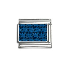Blue Floral Pattern Floral Greek Ornaments Italian Charm (9mm)