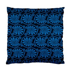 Blue Floral Pattern Floral Greek Ornaments Standard Cushion Case (two Sides) by nateshop