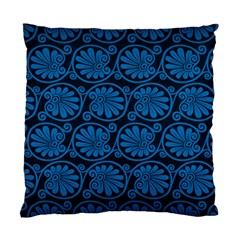 Blue Floral Pattern Floral Greek Ornaments Standard Cushion Case (one Side) by nateshop