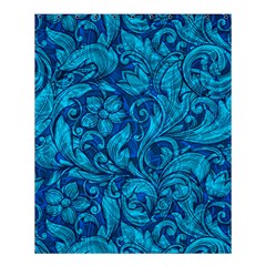 Blue Floral Pattern Texture, Floral Ornaments Texture Shower Curtain 60  X 72  (medium)  by nateshop