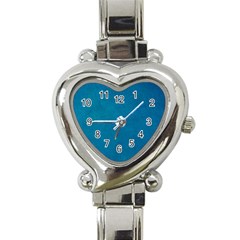 Blue Stone Texture Grunge, Stone Backgrounds Heart Italian Charm Watch by nateshop
