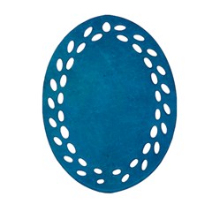 Blue Stone Texture Grunge, Stone Backgrounds Oval Filigree Ornament (two Sides) by nateshop