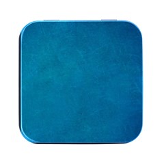 Blue Stone Texture Grunge, Stone Backgrounds Square Metal Box (black) by nateshop