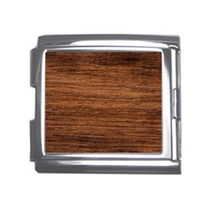 Brown Wooden Texture Mega Link Italian Charm (18mm) by nateshop