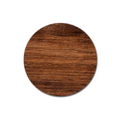Brown Wooden Texture Magnet 3  (round) by nateshop