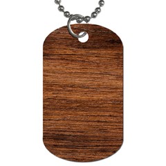 Brown Wooden Texture Dog Tag (one Side) by nateshop