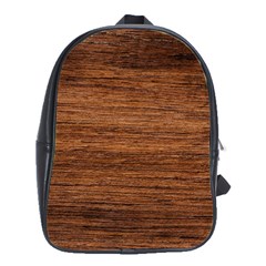 Brown Wooden Texture School Bag (large) by nateshop