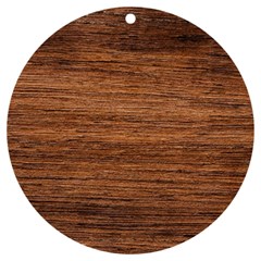 Brown Wooden Texture Uv Print Acrylic Ornament Round by nateshop