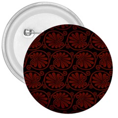 Brown Floral Pattern Floral Greek Ornaments 3  Buttons by nateshop
