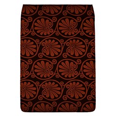 Brown Floral Pattern Floral Greek Ornaments Removable Flap Cover (l) by nateshop