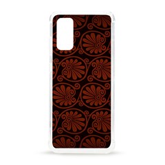 Brown Floral Pattern Floral Greek Ornaments Samsung Galaxy S20 6 2 Inch Tpu Uv Case by nateshop