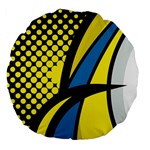 Colorful Abstract Background Art Large 18  Premium Flano Round Cushions Back