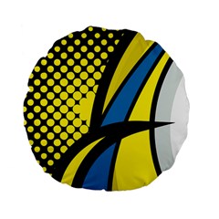 Colorful Abstract Background Art Standard 15  Premium Flano Round Cushions by nateshop