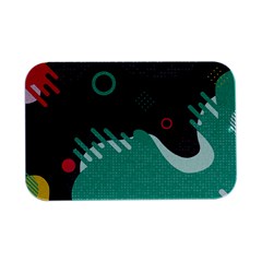 Colorful Background, Material Design, Geometric Shapes Open Lid Metal Box (silver)  