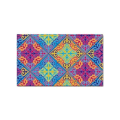 Colorful Floral Ornament, Floral Patterns Sticker Rectangular (10 Pack) by nateshop