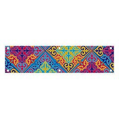Colorful Floral Ornament, Floral Patterns Banner And Sign 4  X 1 