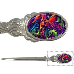 Colorful Floral Patterns, Abstract Floral Background Letter Opener by nateshop