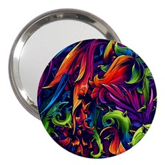 Colorful Floral Patterns, Abstract Floral Background 3  Handbag Mirrors by nateshop