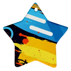 Colorful Paint Strokes Ornament (star) by nateshop