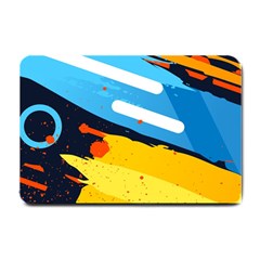 Colorful Paint Strokes Small Doormat by nateshop