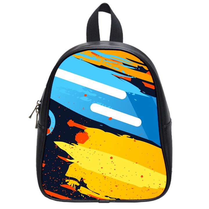 Colorful Paint Strokes School Bag (Small)