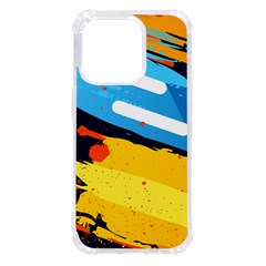 Colorful Paint Strokes Iphone 14 Pro Tpu Uv Print Case by nateshop