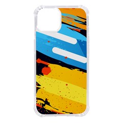 Colorful Paint Strokes Iphone 14 Tpu Uv Print Case by nateshop