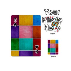 Colorful Squares, Abstract, Art, Background Playing Cards 54 Designs (mini) by nateshop