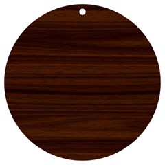Dark Brown Wood Texture, Cherry Wood Texture, Wooden Uv Print Acrylic Ornament Round