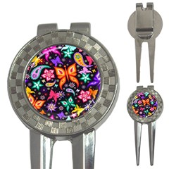 Floral Butterflies 3-in-1 Golf Divots by nateshop