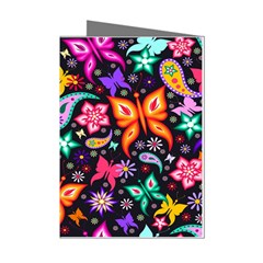 Floral Butterflies Mini Greeting Cards (pkg Of 8) by nateshop