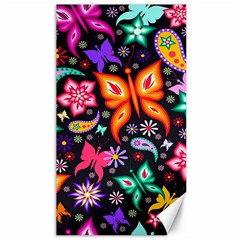 Floral Butterflies Canvas 40  X 72 