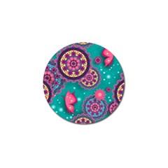 Floral Pattern, Abstract, Colorful, Flow Golf Ball Marker (4 Pack) by nateshop