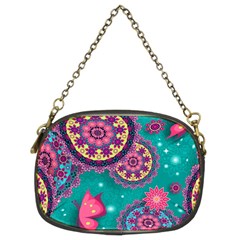 Floral Pattern, Abstract, Colorful, Flow Chain Purse (two Sides) by nateshop