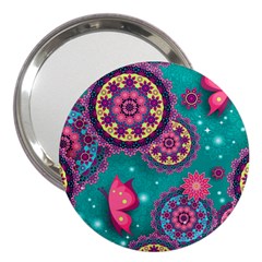 Floral Pattern, Abstract, Colorful, Flow 3  Handbag Mirrors by nateshop