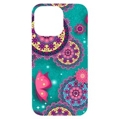 Floral Pattern, Abstract, Colorful, Flow Iphone 14 Pro Max Black Uv Print Case by nateshop
